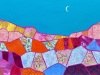 Mountains and Crescent Moon